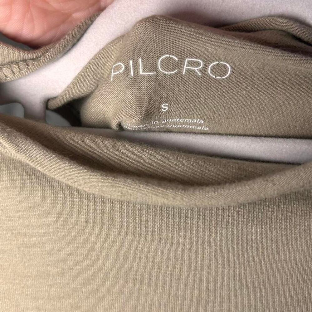 Pilcro Anthropologie Olive Cut-Out Open Back Mock Neck Tank Indie Sleaze Small - Picture 5 of 6